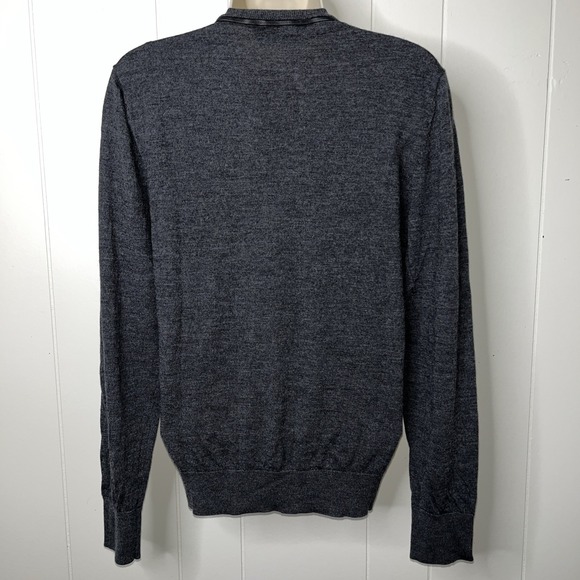 The Kooples Women's Leather Trim Long Sleeve V-Neck Sweater‎ Size Small - Picture 3 of 6